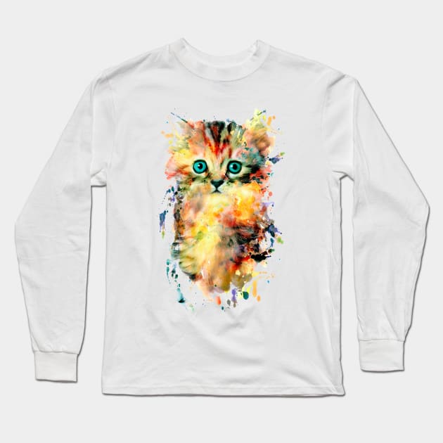 Kitten Long Sleeve T-Shirt by rizapeker